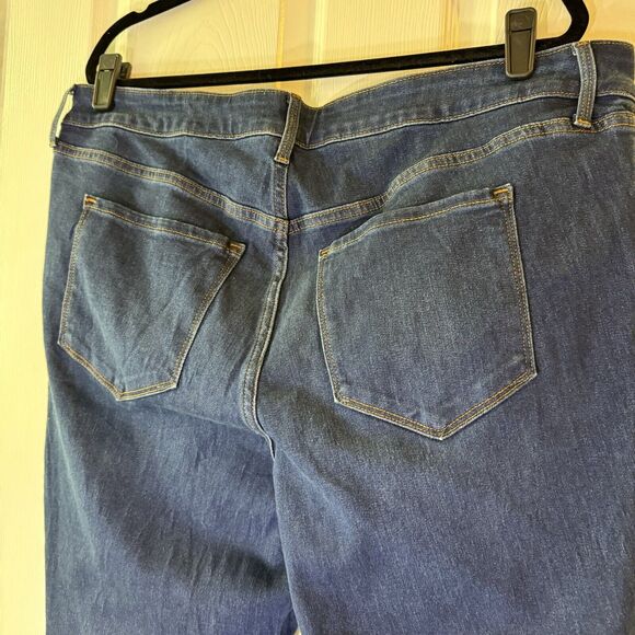 Old Navy Kicker Bootcut Jeans Mid Rise Dark Wash Denim Stretch Size 20 NWT - Picture 4 of 10